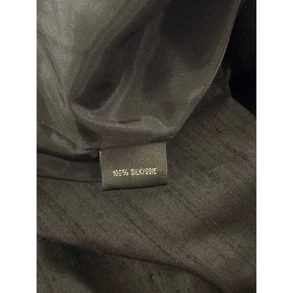 Lafayette 148 New York Womens Black Silk Blazer 3-Snap 3/4 Sleeve Capsule Size 8 - Picture 5 of 7